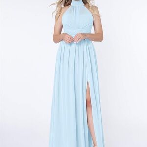 Bridesmaids dress from David’s bridal, never worn size 10 colour ice blue